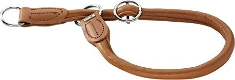Hunter Round & Soft Elk Dressurhalsung, Hundehalsband, Leder, weich, rund, fellschonend, 50 (M-L)