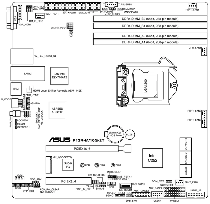 ASUS P12R-M/10G-2T (Intel 1200)