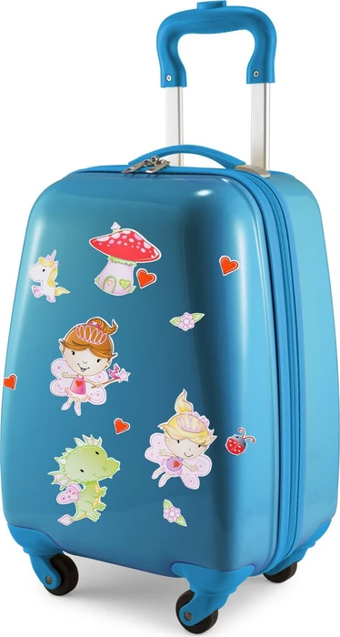 Hauptstadtkoffer For Kids reflektierende Aufkleber Feen Spinner 24l cyanblau