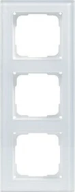 Opus Fusion Glas Abdeckrahmen 3-fach, weiß/weiß