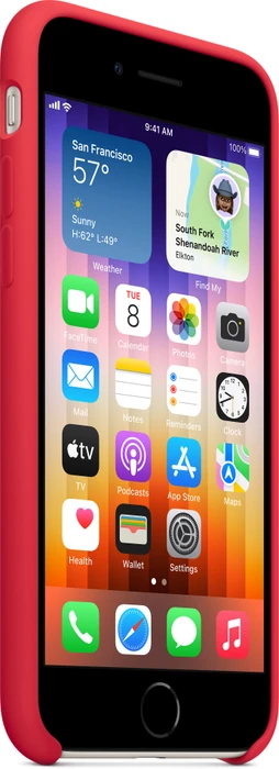 Apple Silikon Case für iPhone SE (2022) (PRODUCT)RED