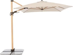 Doppler Alu Wood Ultra AX Pendel Sonnenschirm 300x220cm natur