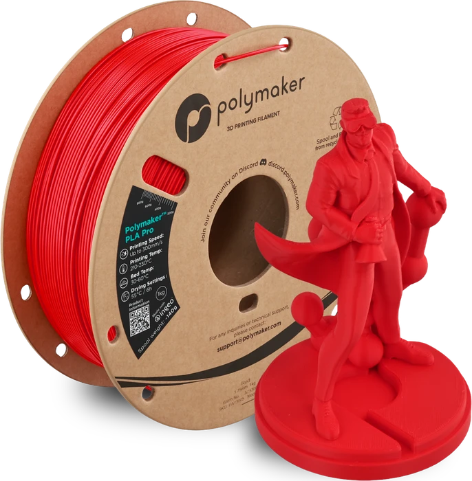Polymaker Pro, rot, Spule, 1.75mm, 1.00kg