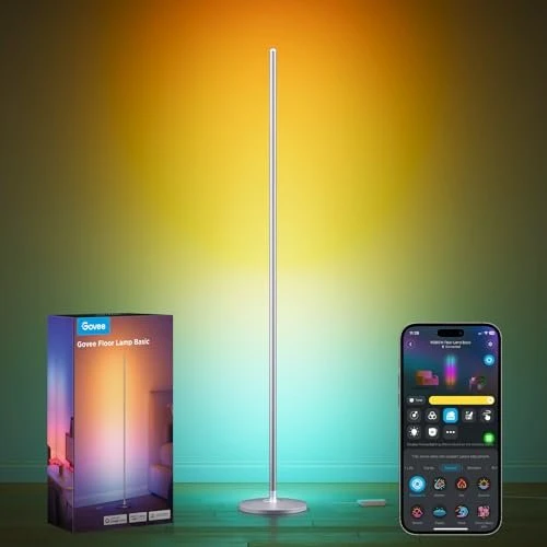 Govee RGBICW Smart Corner Stehleuchte silber