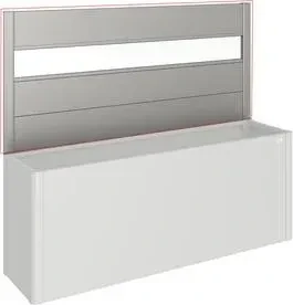 Biohort Sichtschutz mit Lichtpaneel 201x4x91cm für Hochbeet quarzgrau-metallic