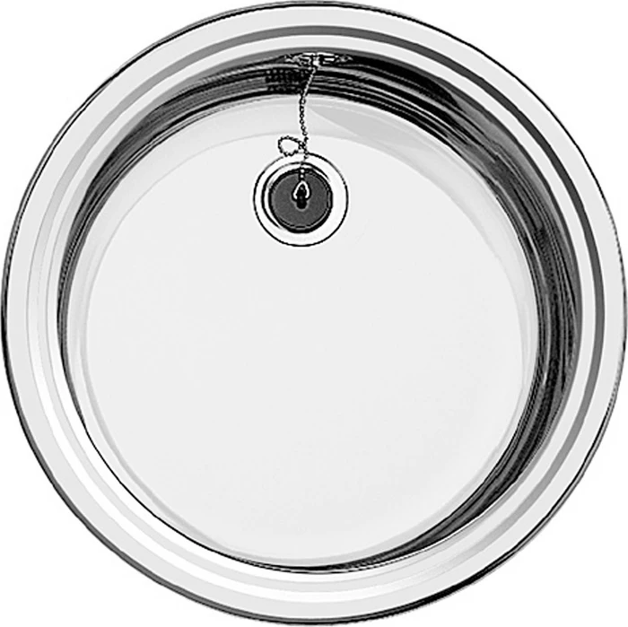 Blanco Rondosol Becken mittig mit Stopfenventil edelstahl bürstfinish