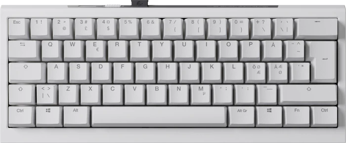 Ducky One X Mini Wireless, weiß, LEDs RGB, Inductive Analog Switch, USB/Bluetooth, ND
