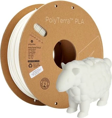 Polymaker PolyTerra PLA, cotton white, Spule, 2.85mm, 1.00kg