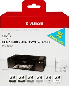 Canon Multipack PGI-29MBK/PBK/DGY/GY/LGY/CO monochrom