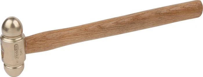 KS Tools BRONZEplus Schlosserhammer Hickorystiel, 700g amerikanische Form (963.2112)
