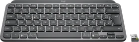 Logitech MX Keys Mini for Business, LEDs weiß, Logi Bolt, Graphite, schwarz, USB/Bluetooth, DE