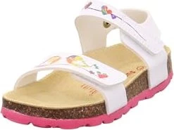Superfit Fussbettpantoffel Sandale weiß/rosa (Junior)