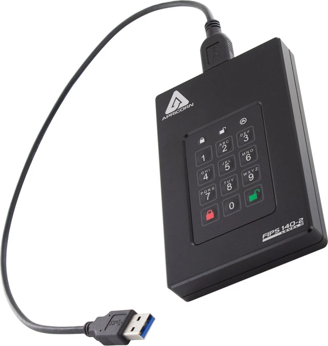 Apricorn Aegis Fortress L3, 2TB, USB 3.0 Micro-B