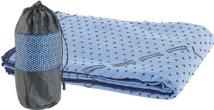 Pearl 2in1 Mikrofaser Yoga Handtuch blau