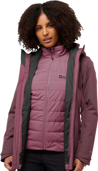 Jack Wolfskin Hunberg 3in1 Funktionsjacke raisin (Damen)
