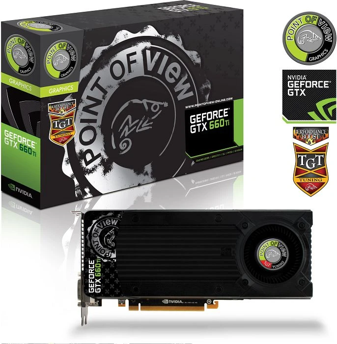 Point of View GeForce GTX 660 Ti TGT Performance Boost Single Fan, 2GB GDDR5, 2x DVI, HDMI, DP