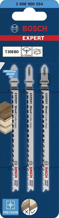 Bosch Expert HCS Stichsägeblatt Wood 2-side clean T308BO