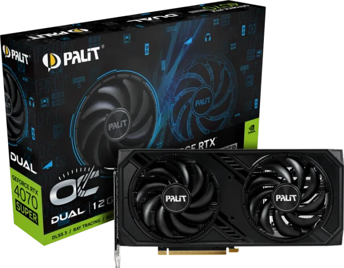 Palit GeForce RTX 4070 SUPER Dual OC, 12GB GDDR6X, HDMI, 3x DP