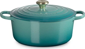 Le Creuset Signature Gusseisen Bräter rund 22cm 3.3l bleu riviera