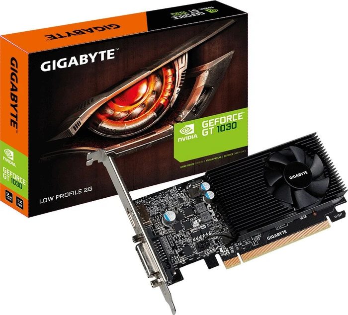 GIGABYTE GeForce GT 1030 Low Profile 2G, 2GB GDDR5, DVI, HDMI
