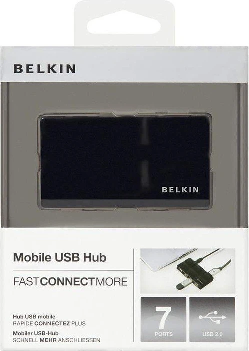 Belkin Mobile USB-Hub, 7x USB-A 2.0, USB 2.0 Mini-B [Buchse]