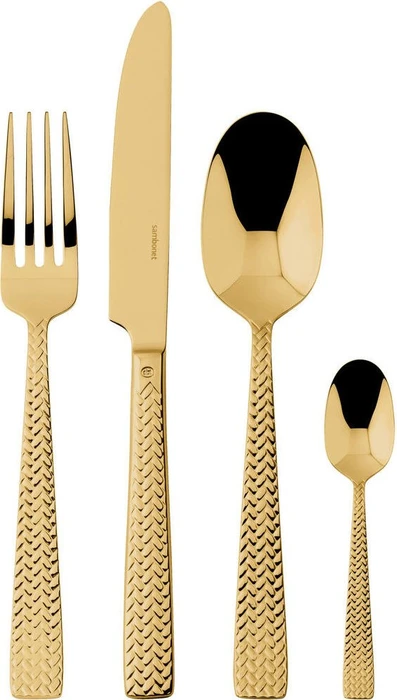 Sambonet Cortina Edelstahl PVD Besteck-Set gold, 24-tlg.