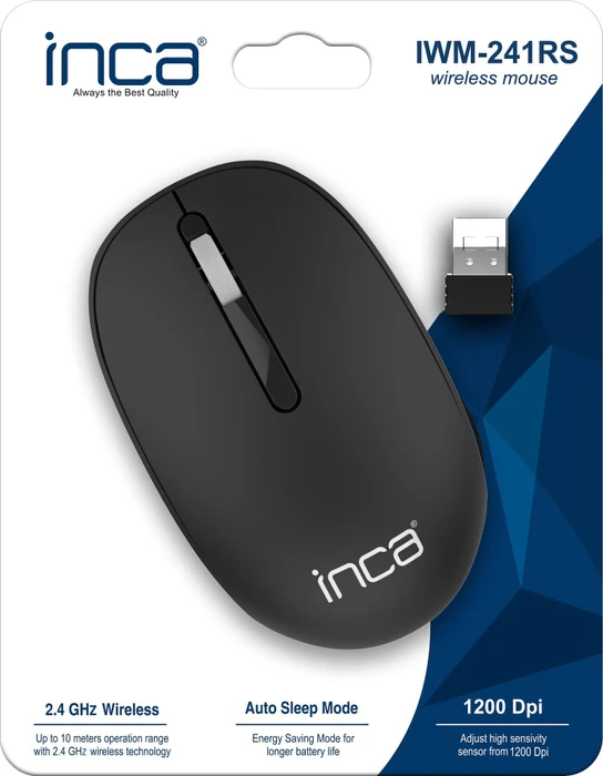 Inca IWM-241RS Wireless Mouse schwarz, USB