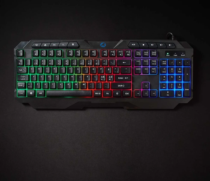 Nedis Gaming Tastatur, LEDs RGB, schwarz, USB, ND