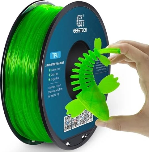 Geeetech TPU, Transparent Green, Spule, 1.75mm, 1.00kg