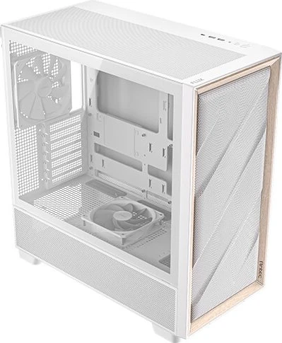Antec Flux, weiß/braun, Glasfenster