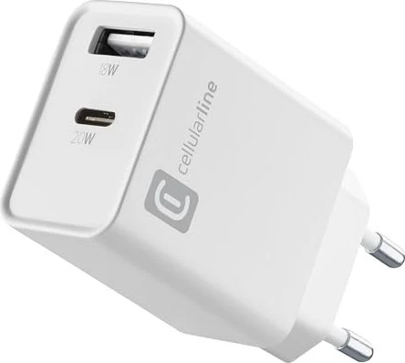 Cellularline Multiport Charger PD 20W weiß