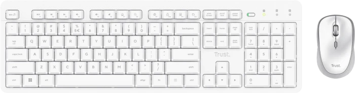 Trust Ody II Silent Wireless Keyboard & Mouse Set, weiß, USB, DE