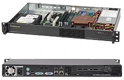 Supermicro SuperChassis 510-203B, grau/schwarz, 1HE, 1x 200W