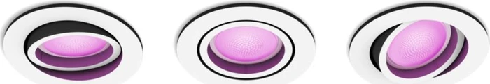 Philips Hue White and Color Ambiance Centura Einbauleuchte rund weiß, 3 Stück