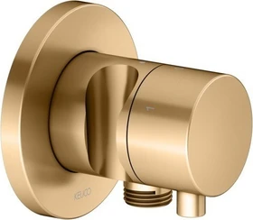 Keuco IXMO 59549 Comfort 3-Wege Ab- und Umstellventil mit Schlauchanschluss und Brausehalter rund messing gebürstet