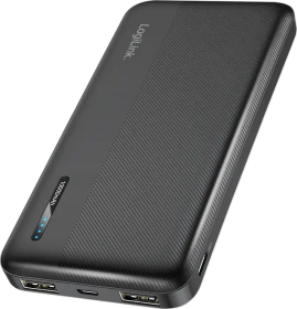 LogiLink Powerbank 10000mAh 2x USB-A 1x USB-C schwarz