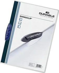 Durable Swingclip Klemmmappe, A4, dunkelblau/transparent, 25er-Pack