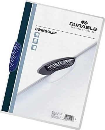 Durable Swingclip Klemmmappe, A4, dunkelblau/transparent, 25er-Pack