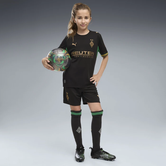 Puma Borussia Mönchengladbach 2026/2027 Auswärtsshorts puma black/archive green (Junior)