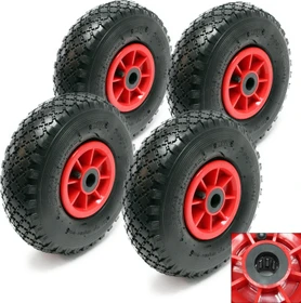 Wiltec HT2046 Ersatzrad für Schubkarre, 4 Stück