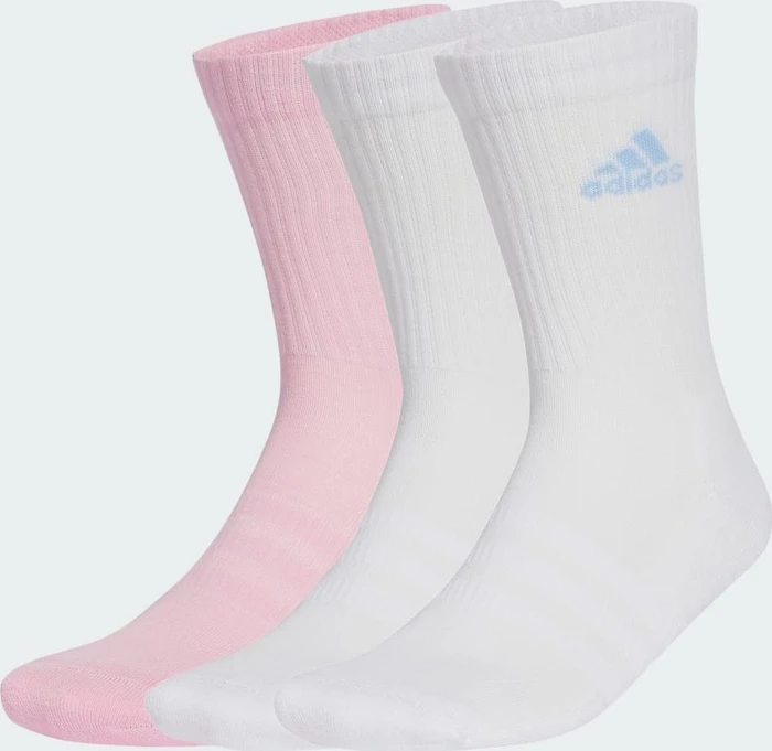 adidas Cushioned Crew Socken white/true pink, 3 Paare