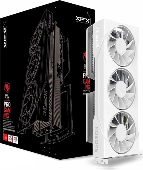XFX Swift Radeon RX 9060 XT OC White Triple Fan Gaming Edition, 16GB GDDR6, HDMI, 2x DP