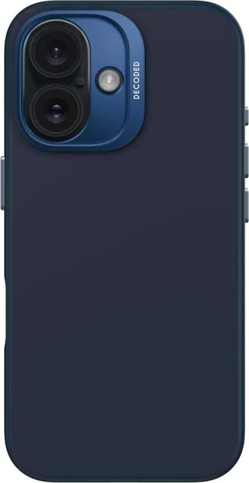Decoded AntiMicrobial Silicone Back Cover für Apple iPhone 16 Blue Print