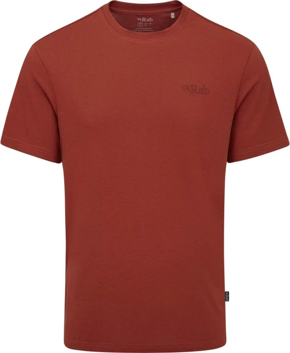 Rab Crimp Logo Funktionsshirt kurzarm tuscan red (Herren)