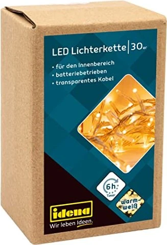 Idena Lichterkette LED 30x warmweiß