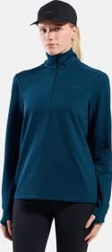 Odlo Essentials Thermal Half Zip Laufshirt langarm reflecting pond (Damen)