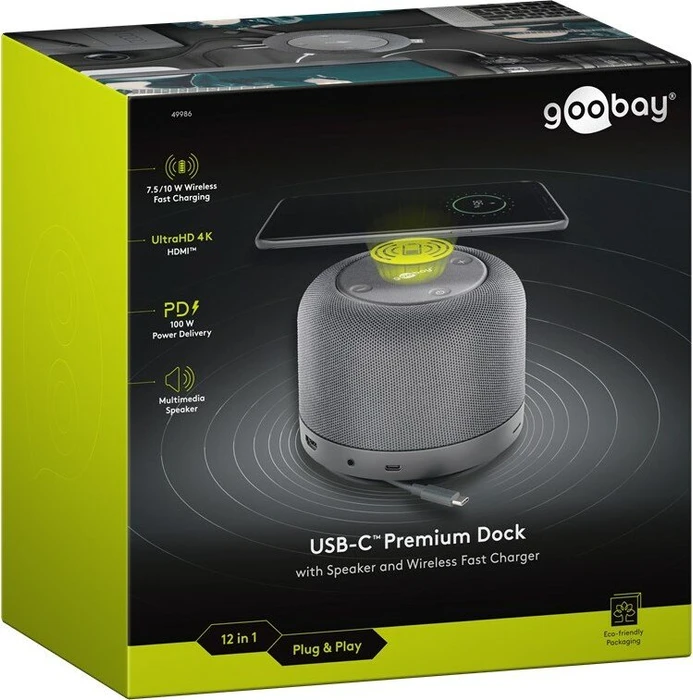 goobay USB-C 12 in 1 Multiport Dock, USB-C 3.0 [Stecker]