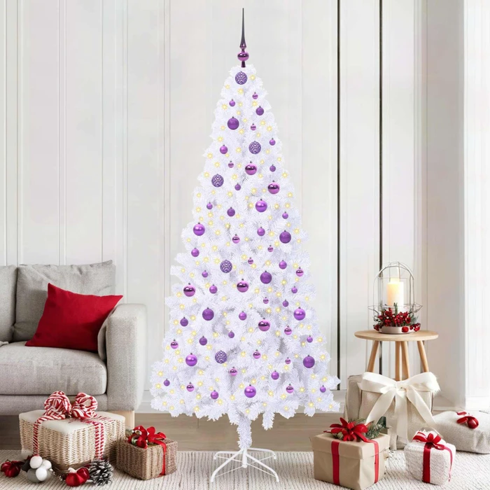 vidaXL Künstlicher Weihnachtsbaum, 210cm, inkl. LED-Beleuchtung (3426672)