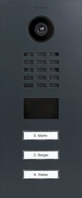 DoorBird D2103V IP Video Türstation mit 3 Ruftasten RAL 7016, Edelstahl V2A, gebürstet