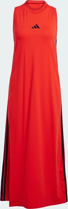 adidas Essentials 3-Streifen Long Racerback Kleid pure ruby/black (Damen)